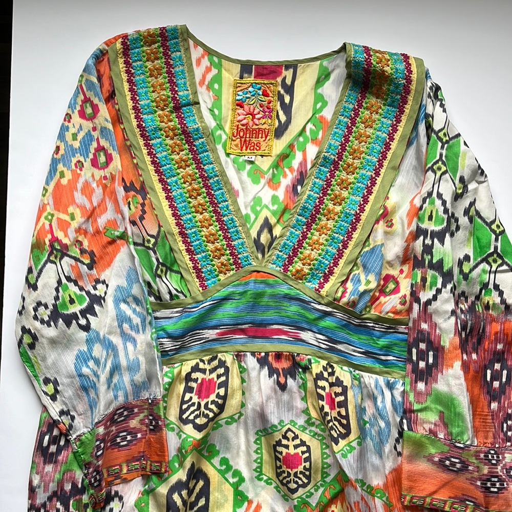 Johnny Was Silk Top - Medium